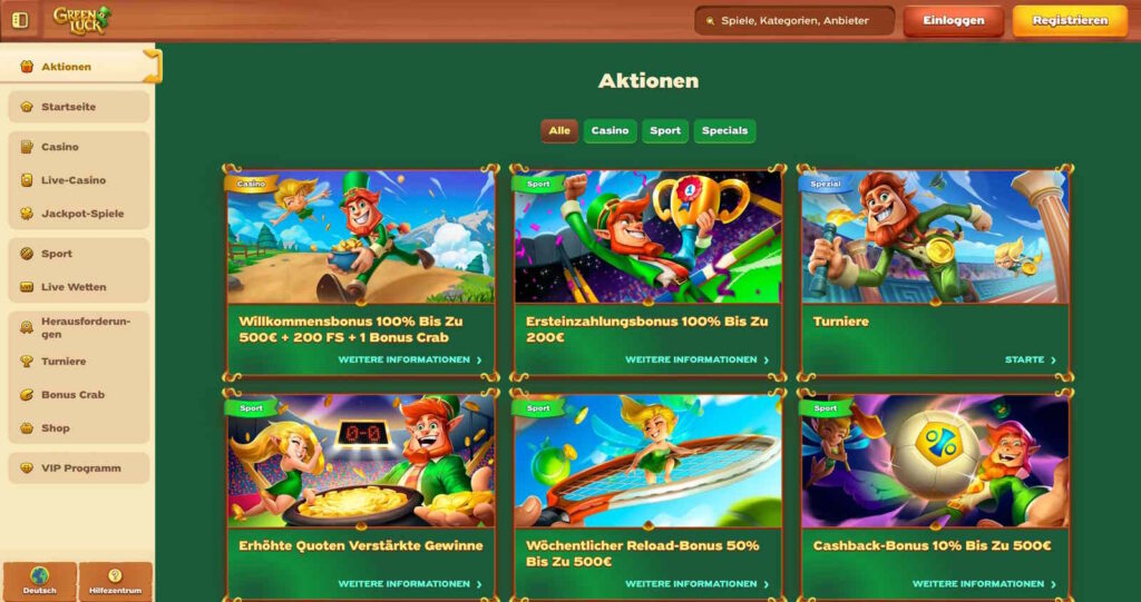 Greenluck Casino Bonusangebote