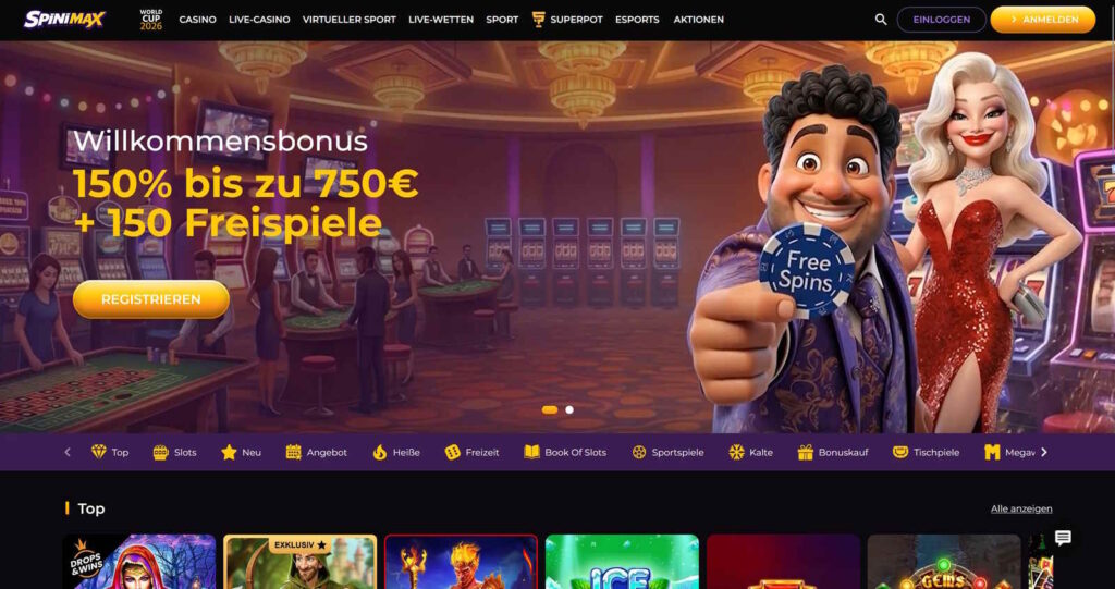 Spinimax Casino Startseite