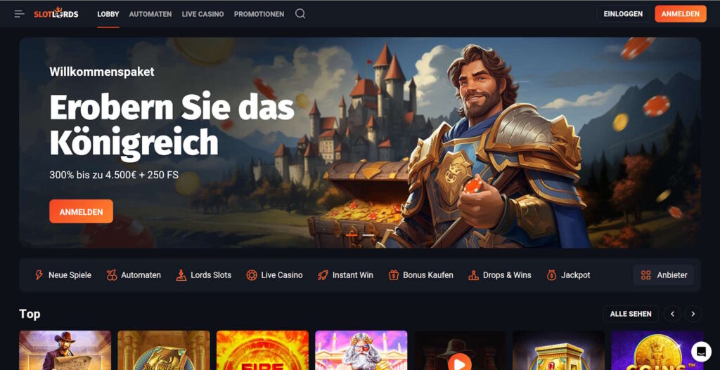 Slotlords Startseite